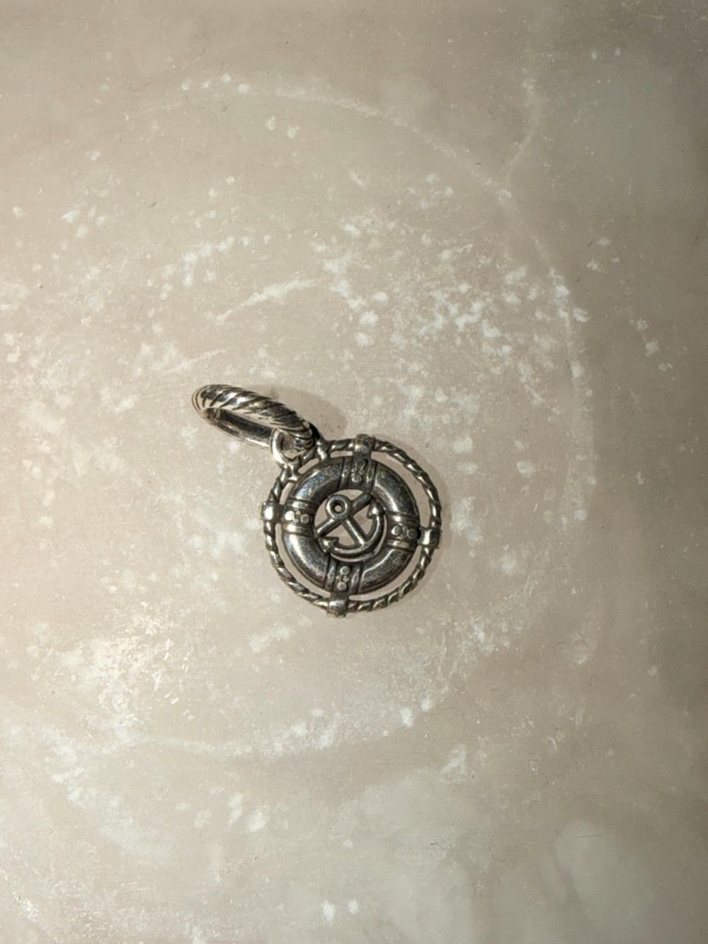 Brighton Silver Anchor Life Ring Charm Pendant